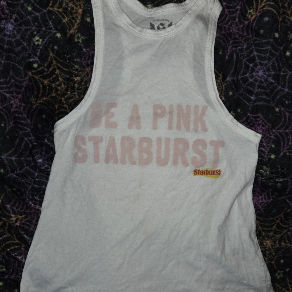 Sugar White Graphic Tank Top